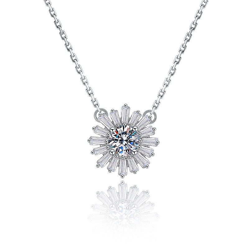 Kristal Taşlı Gümüş Kolye (Altın Kaplama) - N02501